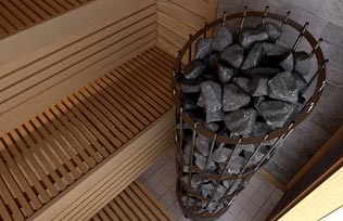 ; Multi-Tension NS mod/èle Sauna Po/êle /Électrique SAWO ARIES ROUND ARI3 6,0 kW; N/écessite lunit/é de contr/ôle s/épar/é soit monophas/é ou triphas/é; Bo/îtier en acier inoxydable; ARI3-60