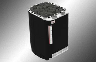 ; Multi-Tension NS mod/èle Sauna Po/êle /Électrique SAWO ARIES ROUND ARI3 6,0 kW; N/écessite lunit/é de contr/ôle s/épar/é soit monophas/é ou triphas/é; Bo/îtier en acier inoxydable; ARI3-60