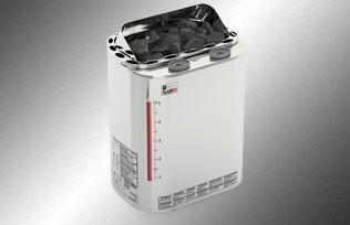 ; Multi-Tension NS mod/èle Sauna Po/êle /Électrique SAWO ARIES ROUND ARI3 6,0 kW; N/écessite lunit/é de contr/ôle s/épar/é soit monophas/é ou triphas/é; Bo/îtier en acier inoxydable; ARI3-60