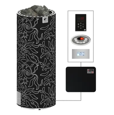 SAWO sauna heaters tower DRFT6 Round Fiberjungle NS 400x405