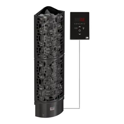 SAWO sauna heaters tower SW3 Corner Black Ni2 400x400