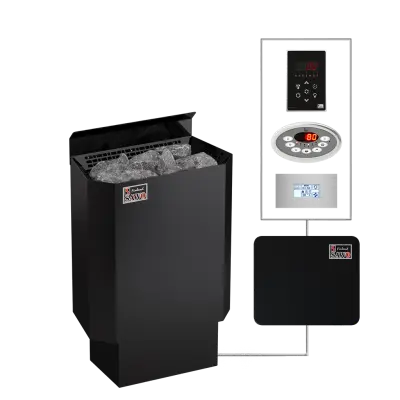 SAWO sauna heaters wall NRMN Black NS 400x400