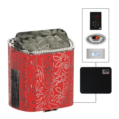 SAWO sauna heaters wall SCA NS Dragonfire Red 400x400