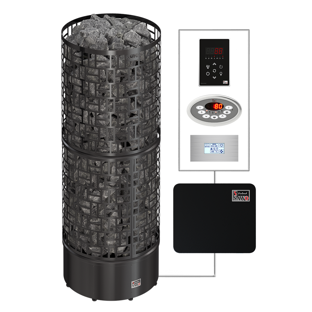 SAWO sauna heaters tower SW3 Round Black NS
