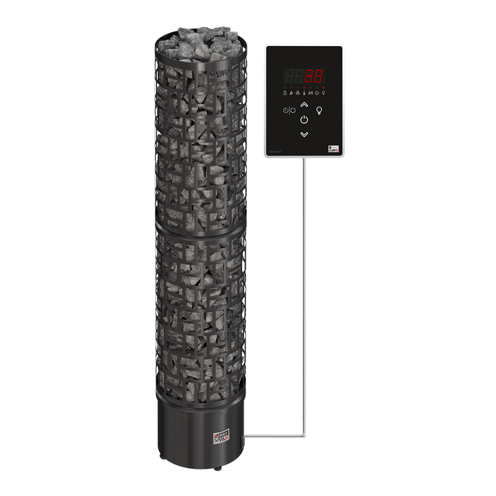 SAWO sauna heaters tower SW3 Round Black Ni2