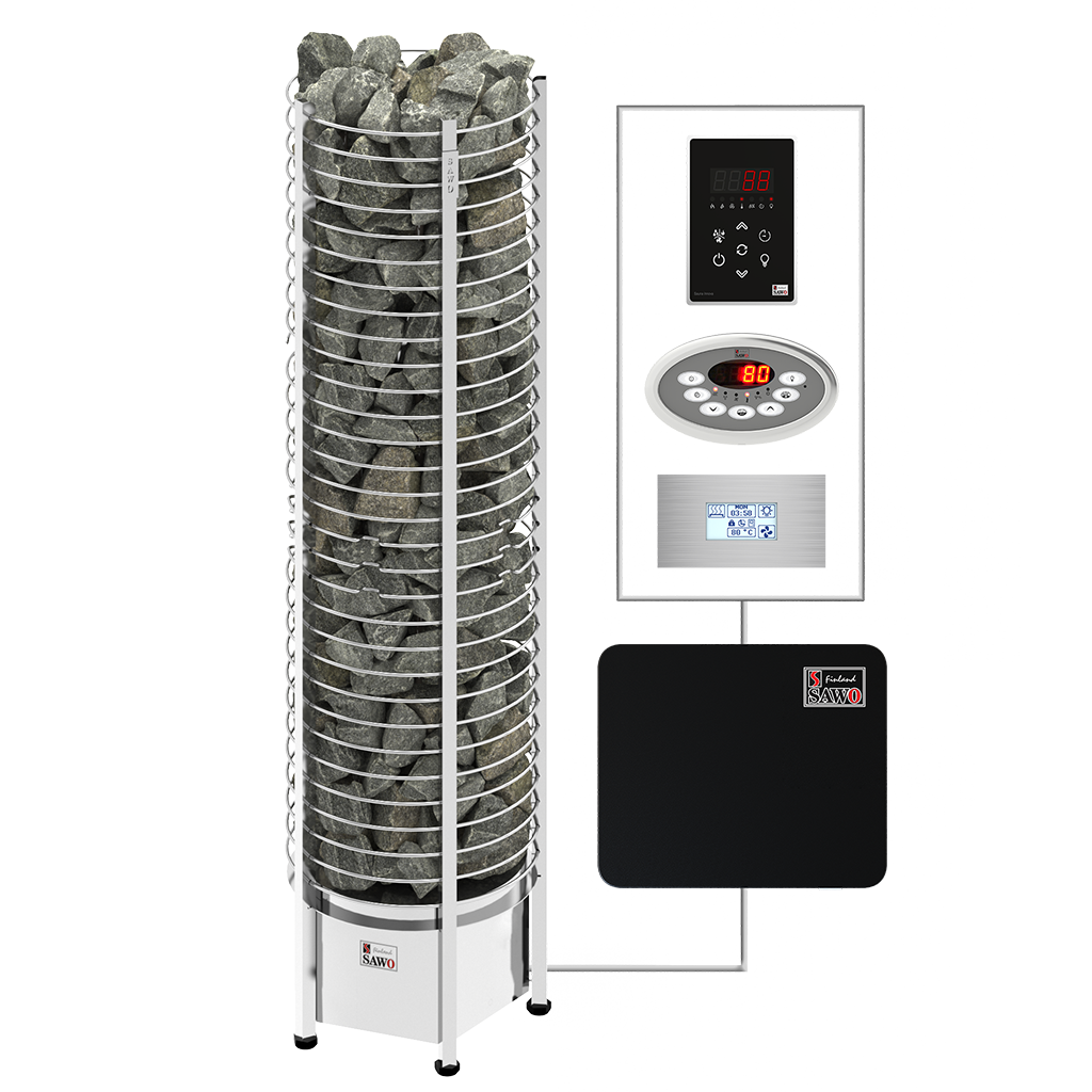 SAWO sauna heaters tower TH Round NS
