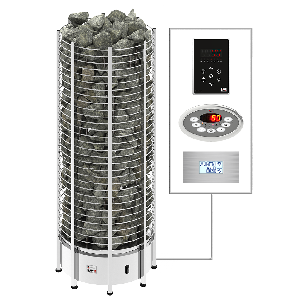 SAWO sauna heaters tower TH Round Ni