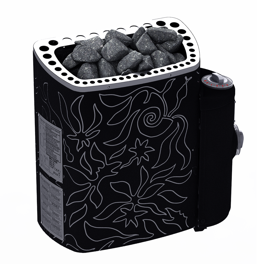 SAWO sauna heaters wall MN NB Dragonfire Black