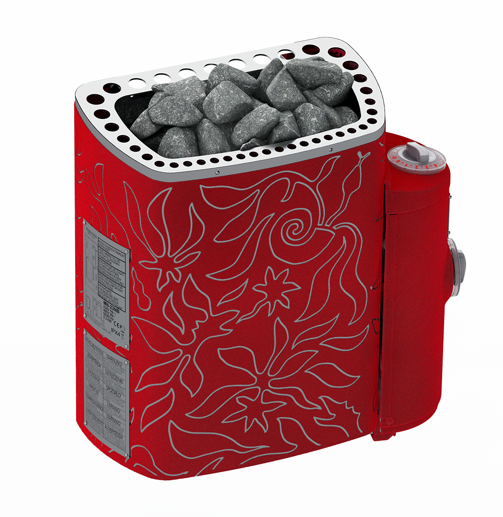 SAWO sauna heaters wall MN NB Dragonfire Red