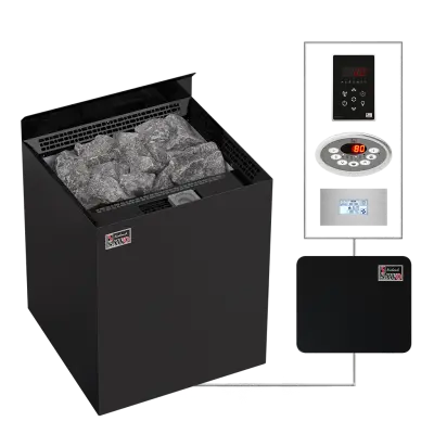 SAWO sauna heaters wall NRC Black NS 400x400