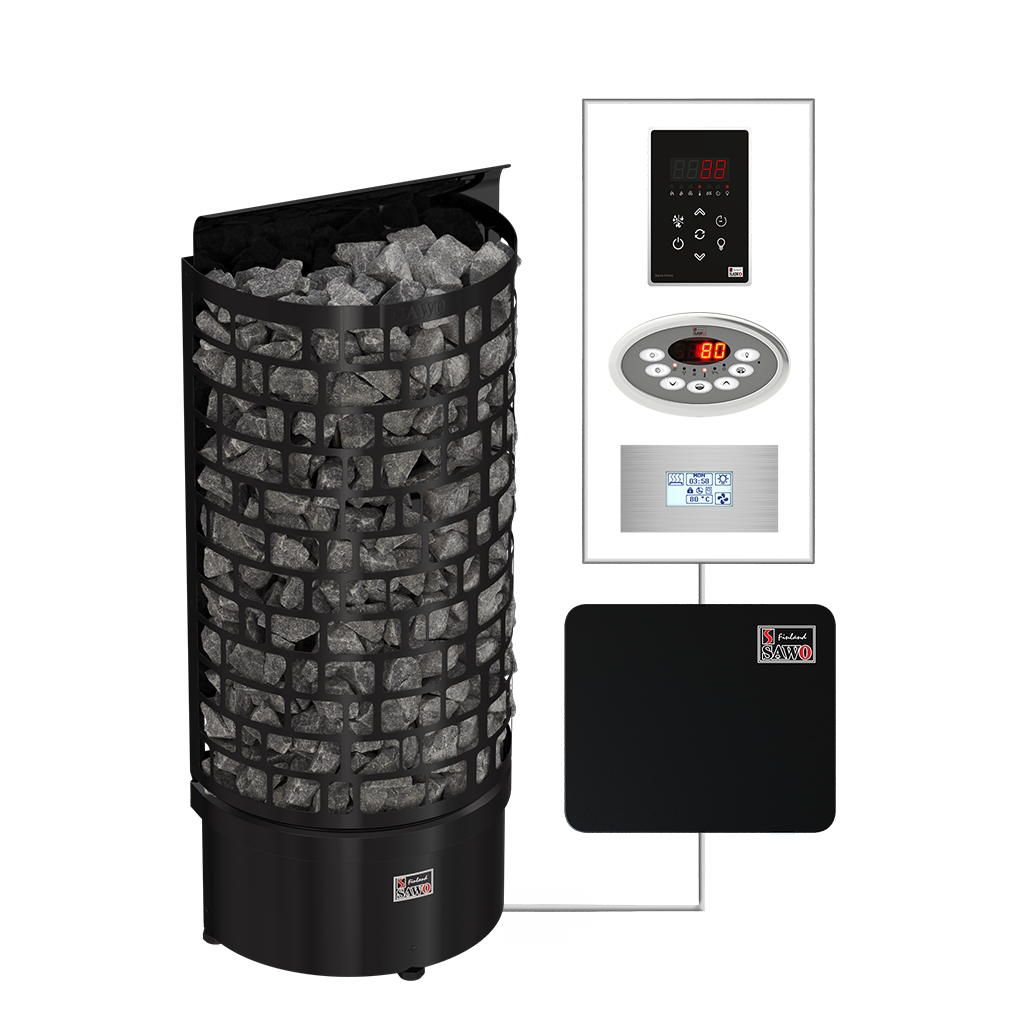 SAWO sauna series tower ARI Wall Black NS