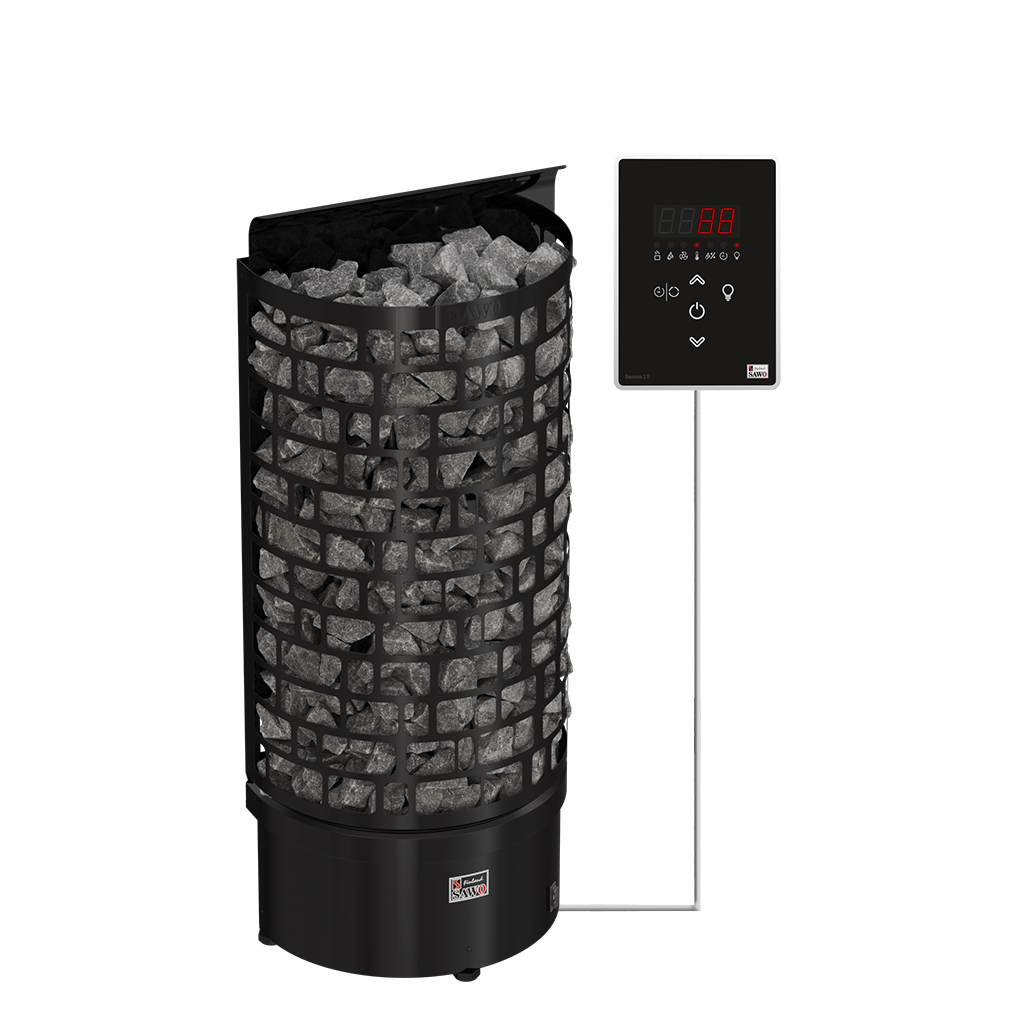 SAWO sauna series tower ARI Wall Black Ni2