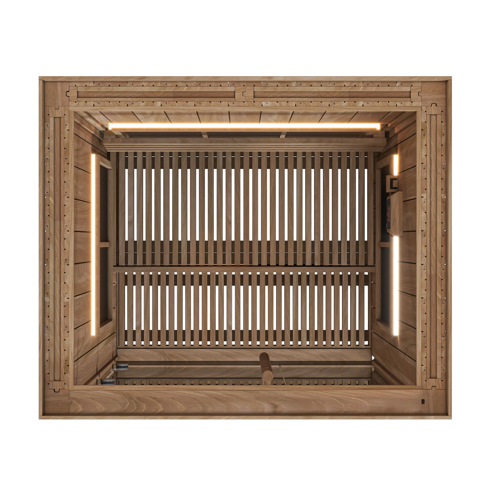 IR SAUNA 2P CEDAR TOP VIEW