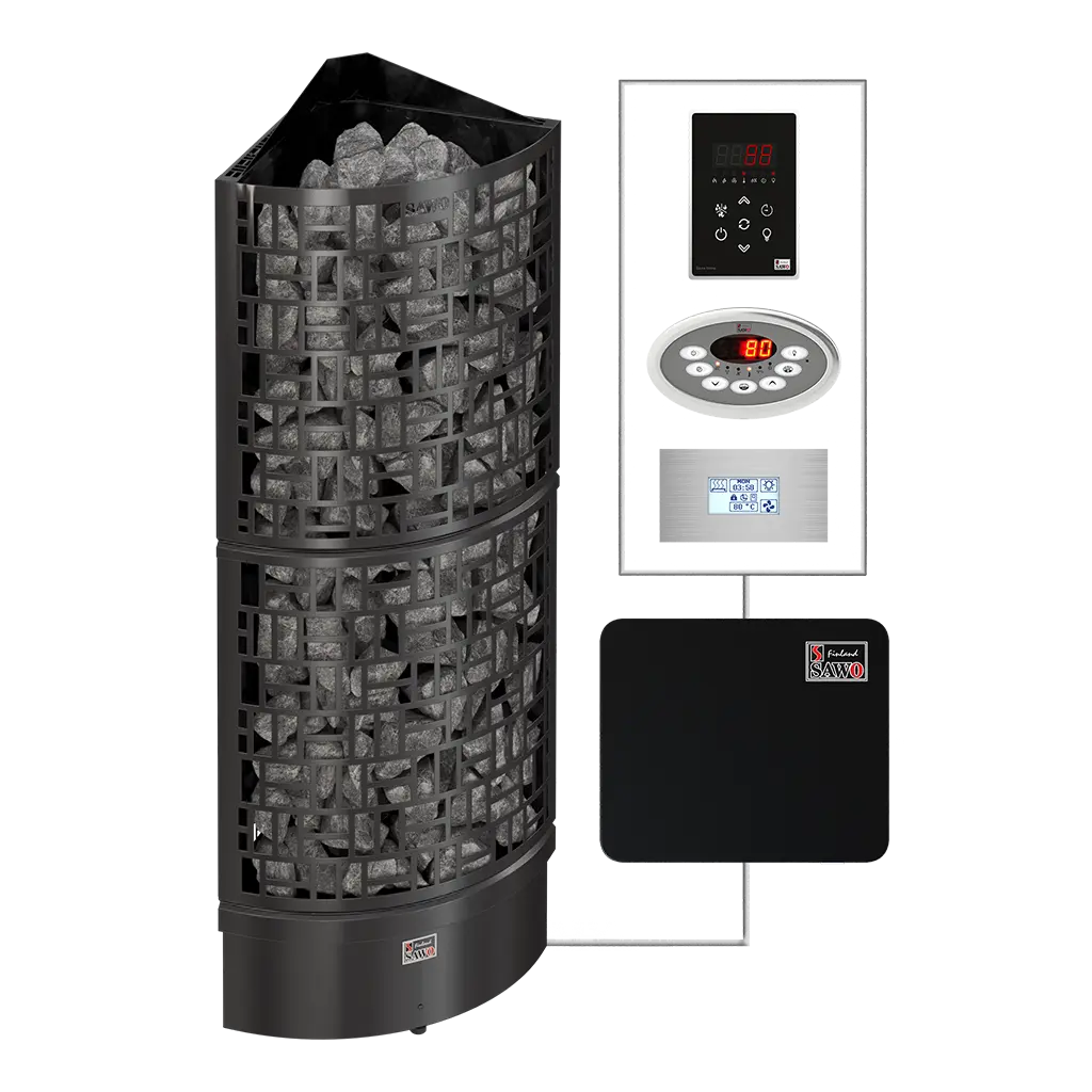 SAWO sauna heaters tower SW3 Corner Black NS