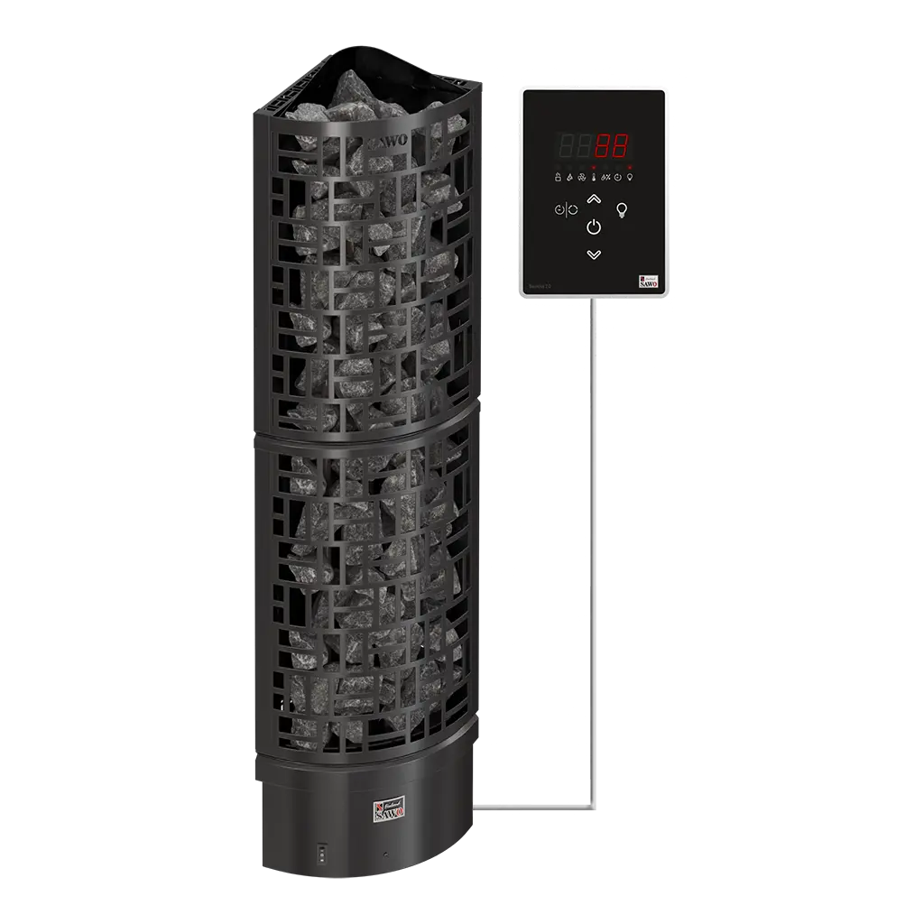 SAWO sauna heaters tower SW3 Corner Black Ni2