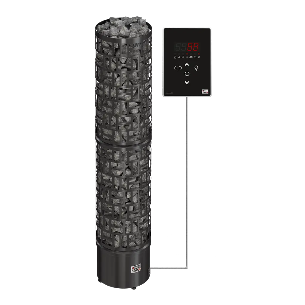 SAWO sauna heaters tower SW3 Round Black Ni2