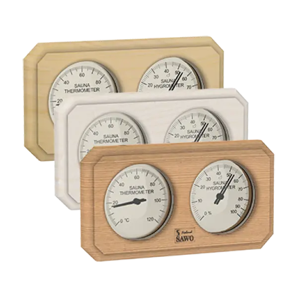 Cut Corner Rectangle Thermo-Hygrometer
