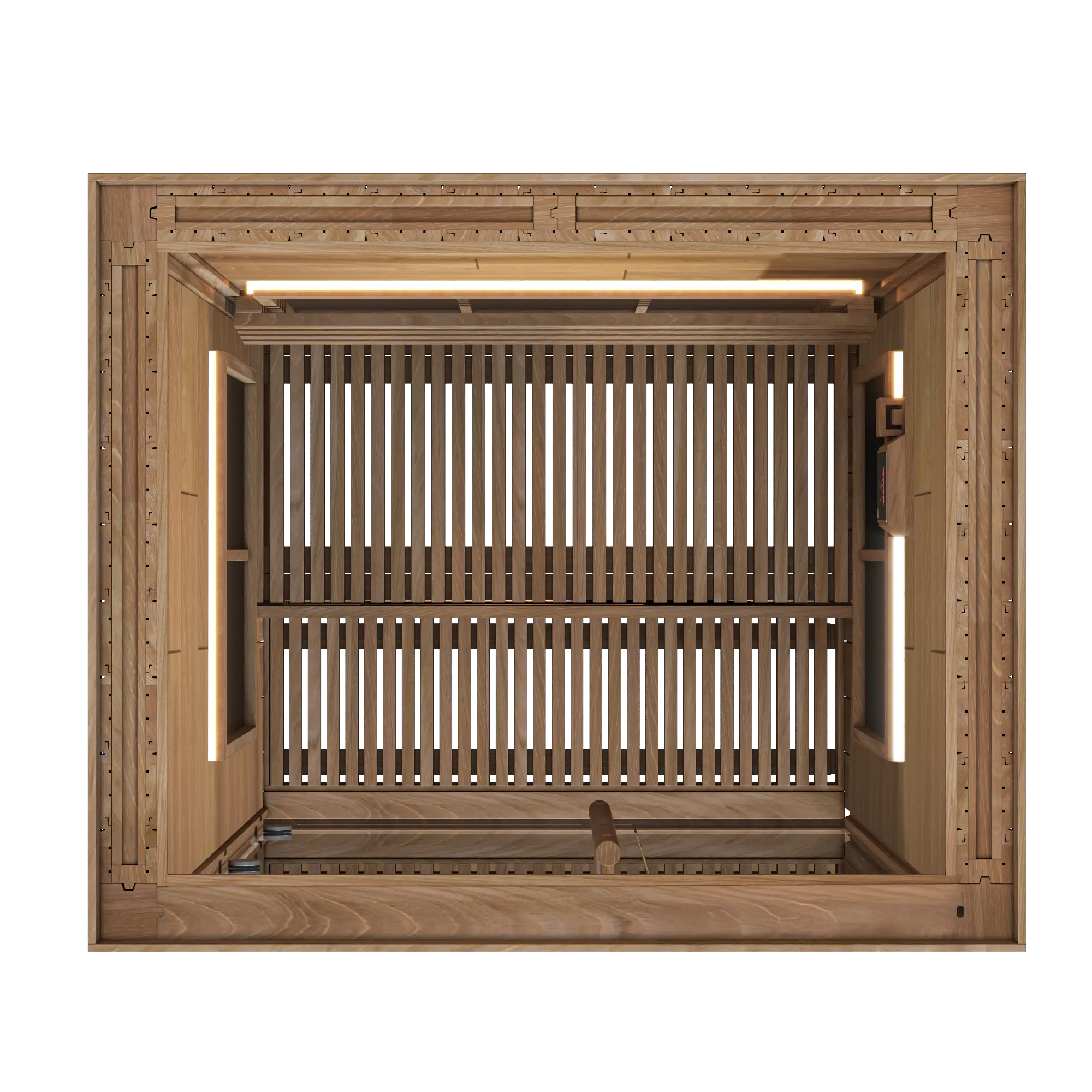 IR SAUNA 2P CEDAR TOP VIEW