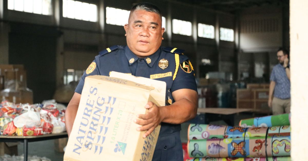 SAWO employees actively participating in relief efforts after the Cebu earthquake