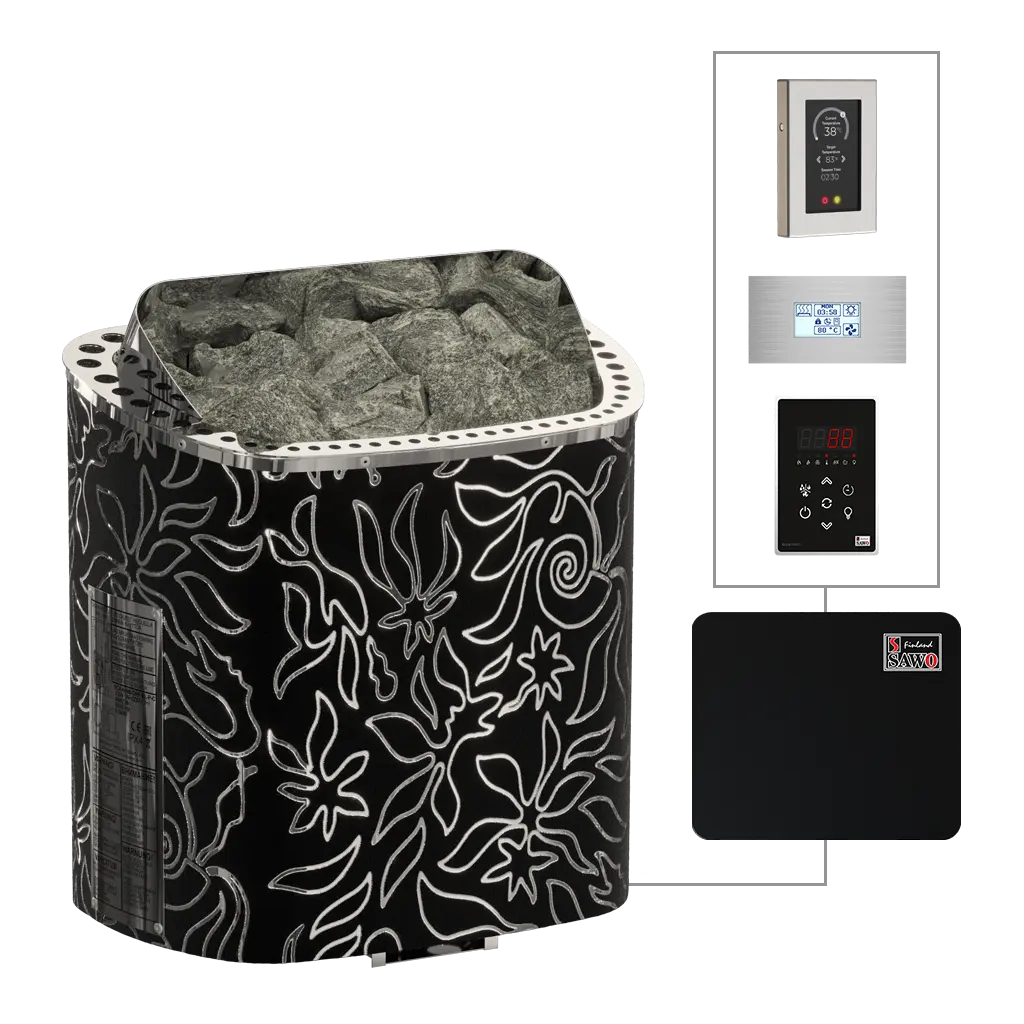 Scandifire Dragonfire Black (SCA NS Dragonfire Black) - Wall Mounted/Dragonfire Series