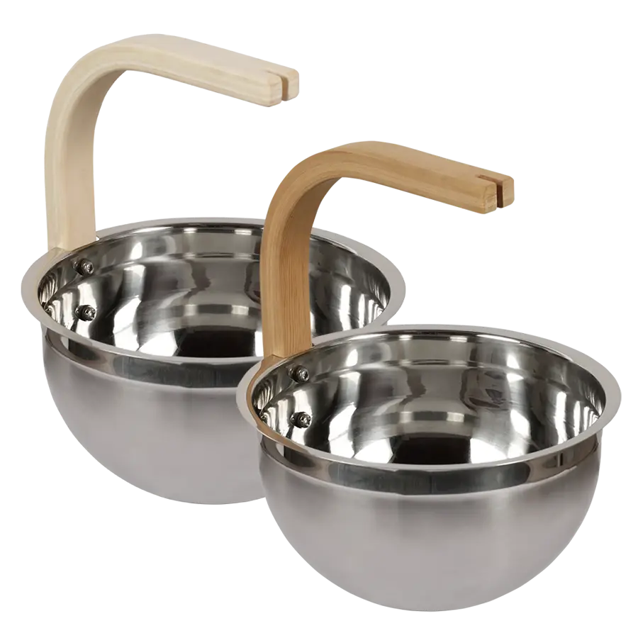 Stainless Steel Pail with Wooden Handle 5L