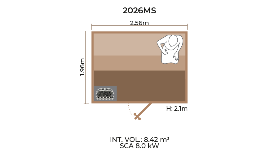 Standard Sauna Room Horizontal Panel 2026MS