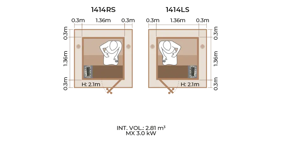 Outdoor Sauna Room Horizontal Panel 1414RS LS