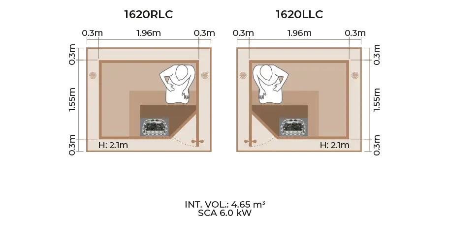 Outdoor Sauna Room Horizontal Panel 1620RLC LLC