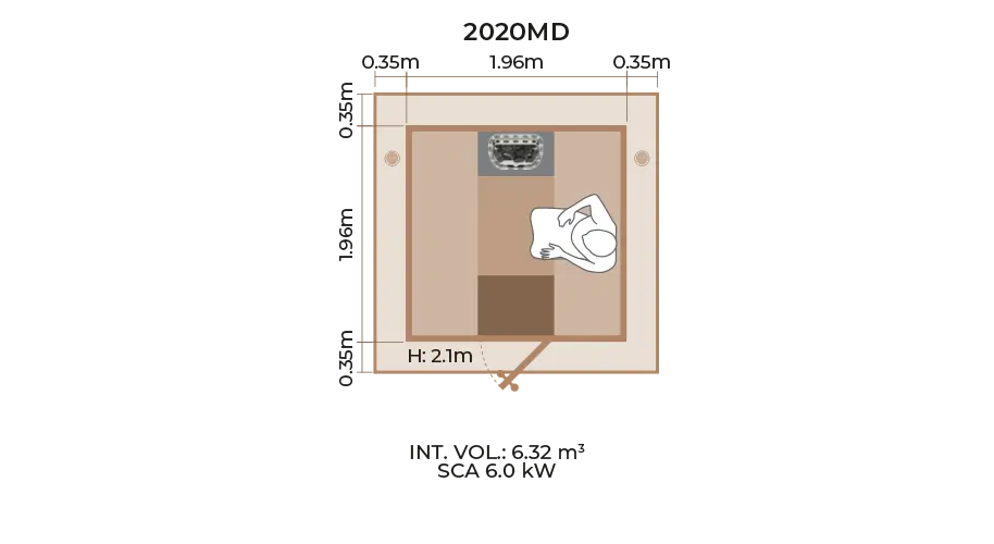 Outdoor Sauna Room Horizontal Panel 2020MD