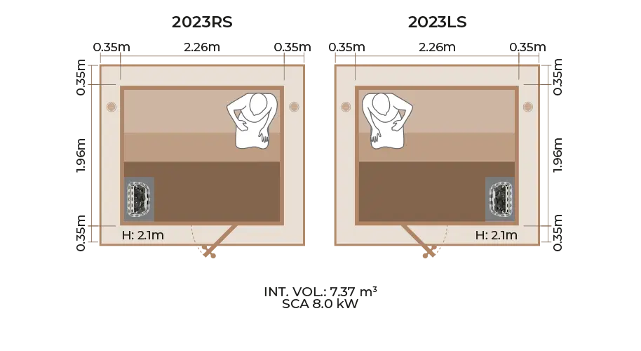 Outdoor Sauna Room Horizontal Panel 2023RS LS