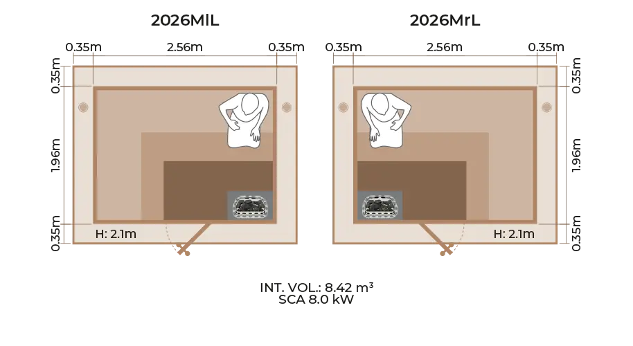 Outdoor Sauna Room Horizontal Panel 2026MlL MrL