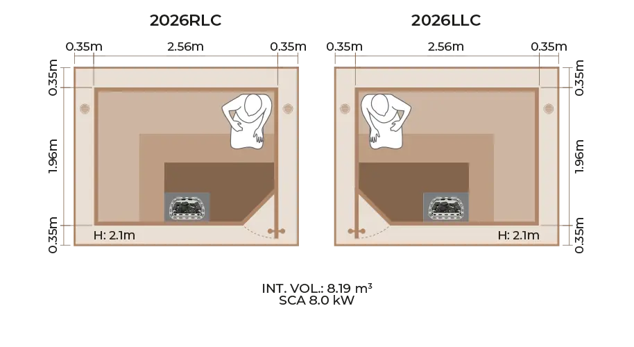 Outdoor Sauna Room Horizontal Panel 2026RLC LLC