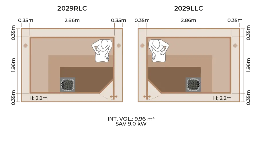 Outdoor Sauna Room Horizontal Panel 2029RLC LLC