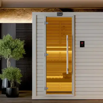 SAWO Sauna Room | Standard Finnish Sauna for Relaxation Standard Finnish sauna room by SAWO with natural wood design