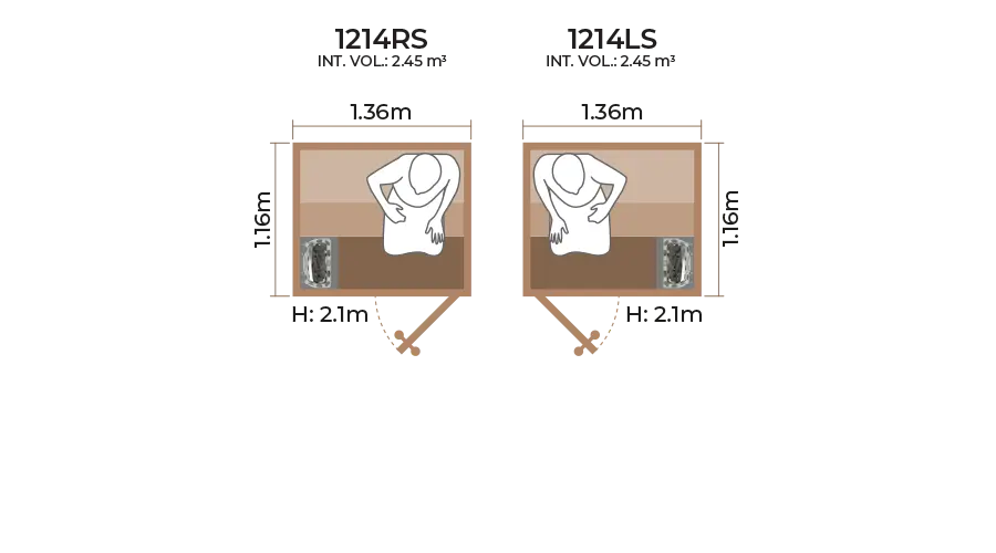 Standard Sauna Room Horizontal Panel 1214RS LS