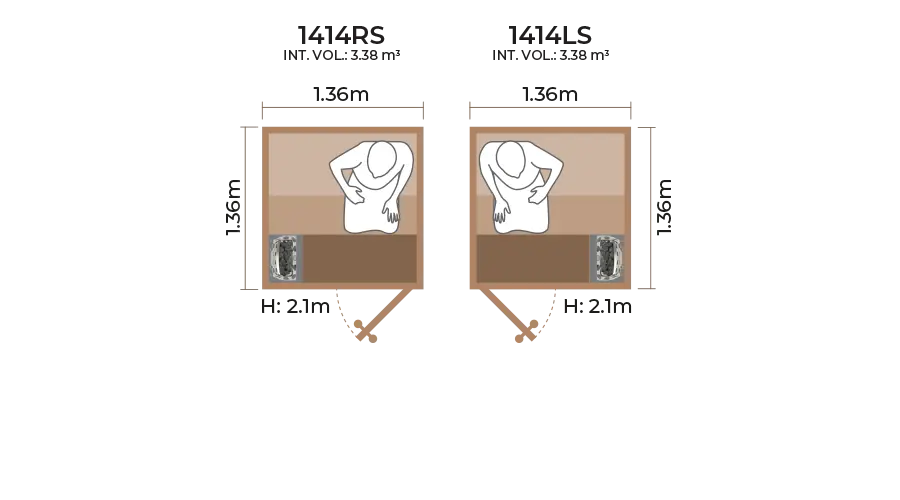 Standard Sauna Room Horizontal Panel 1414RS LS