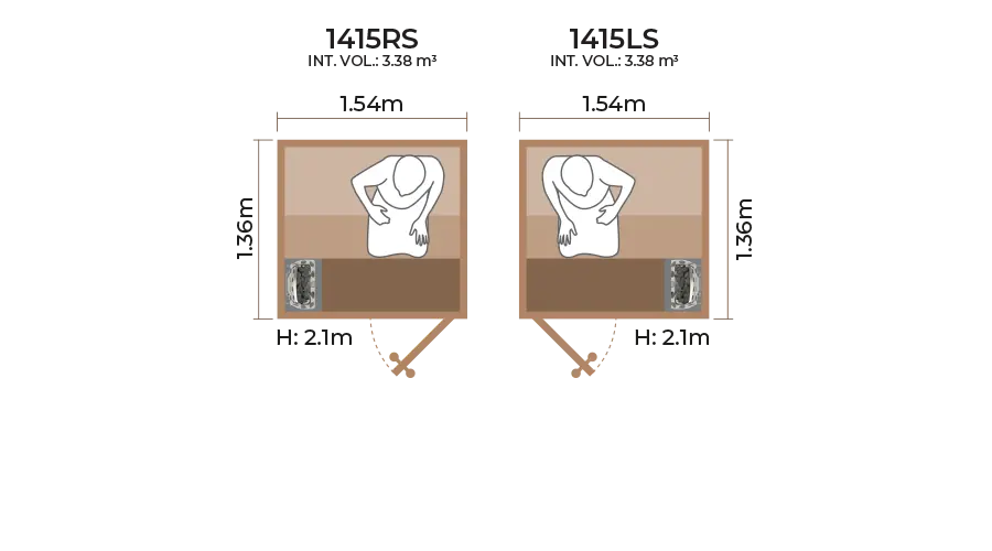 Standard Sauna Room Horizontal Panel 1415RS LS