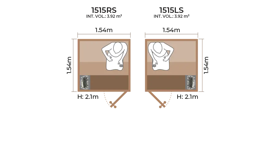 Standard Sauna Room Horizontal Panel 1515RS LS