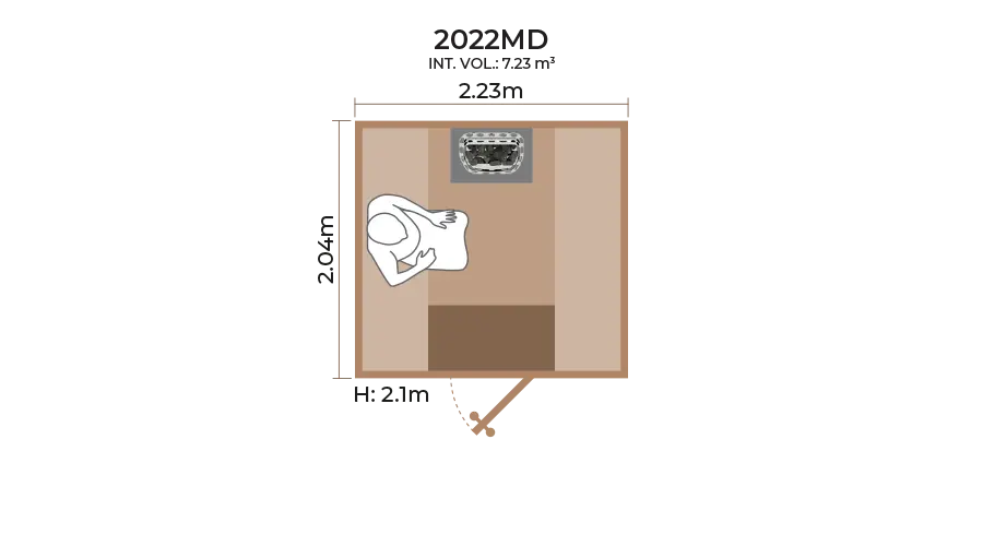 Standard Sauna Room Horizontal Panel 2022MD