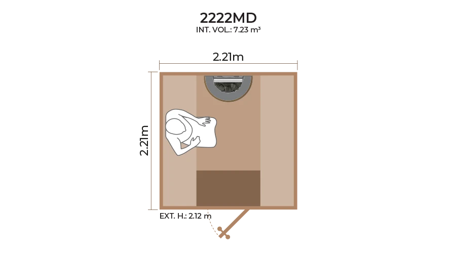 Standard Sauna Room 2222MD