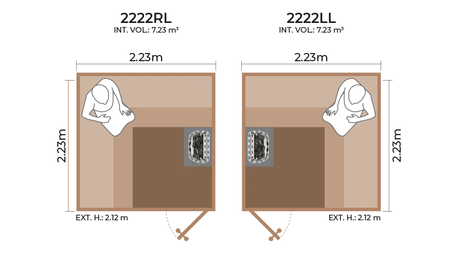 Standard Sauna Room 2222RL LL