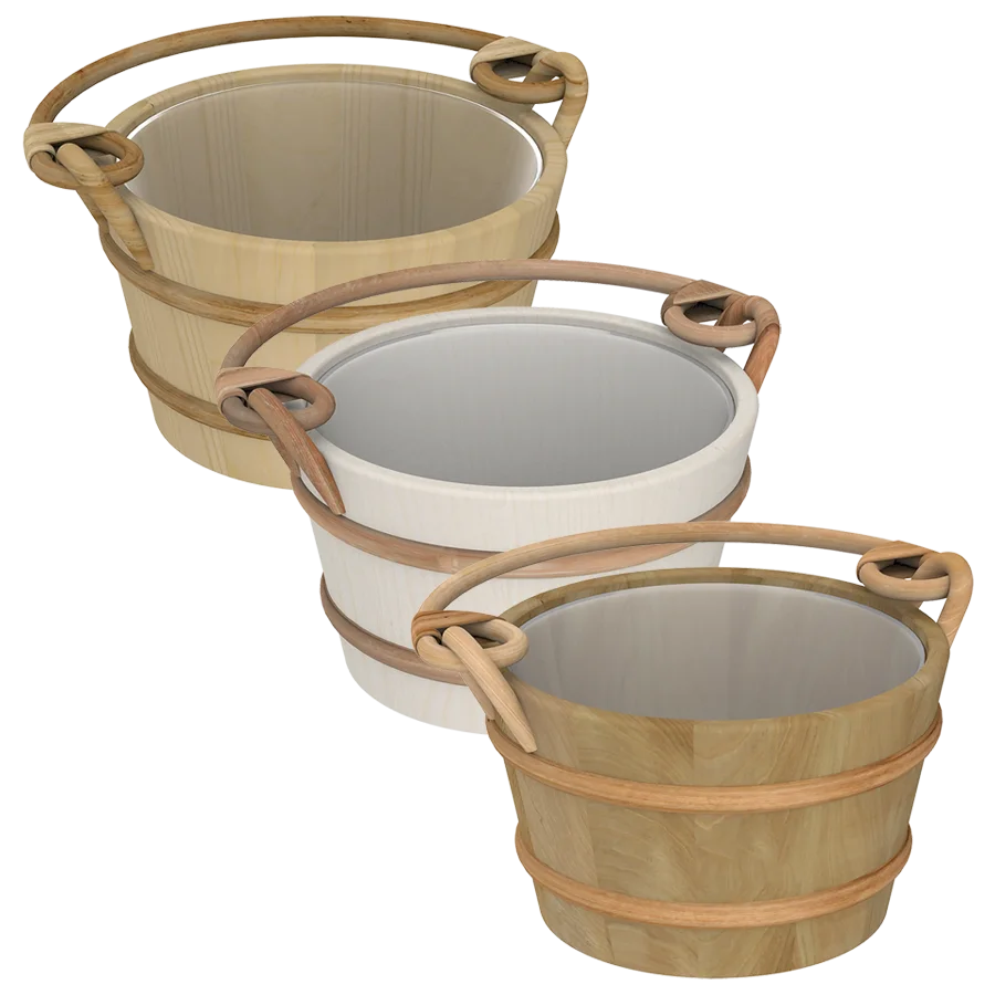 Wooden Pail Rattan 4L