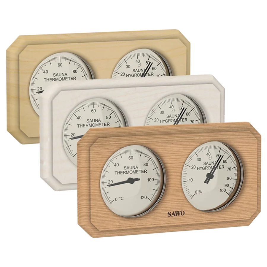 Cut Corner Rectangle Thermo-Hygrometer