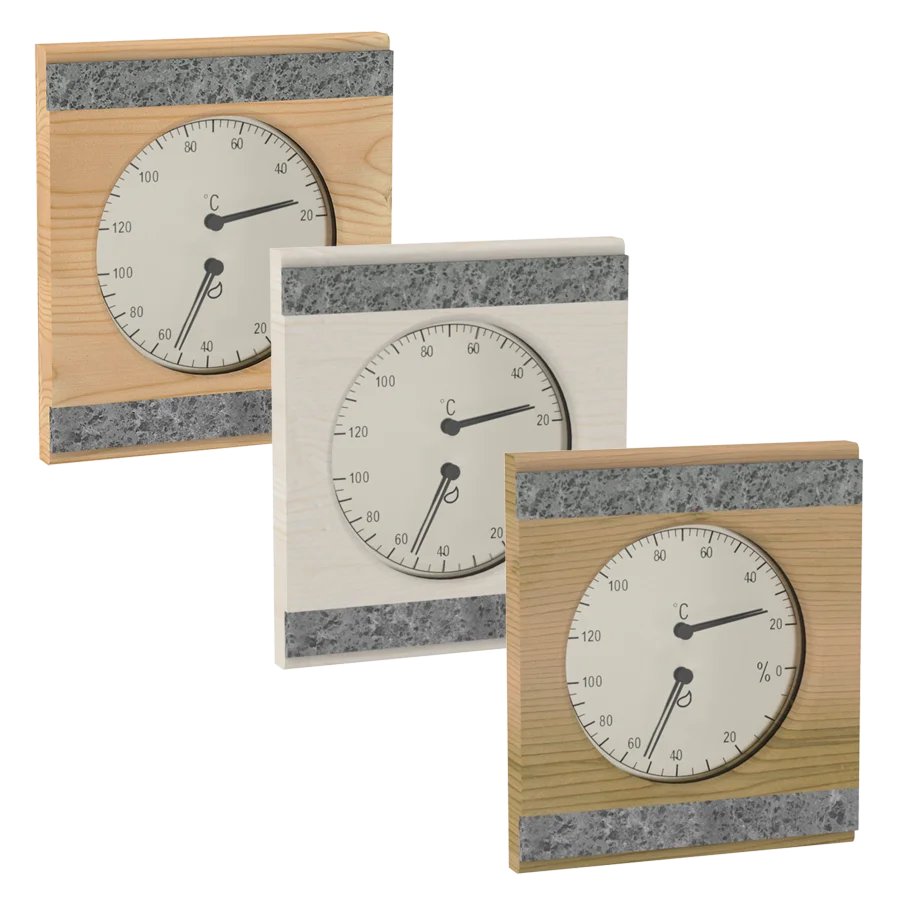 2 Accent Stone Thermo-Hygrometer