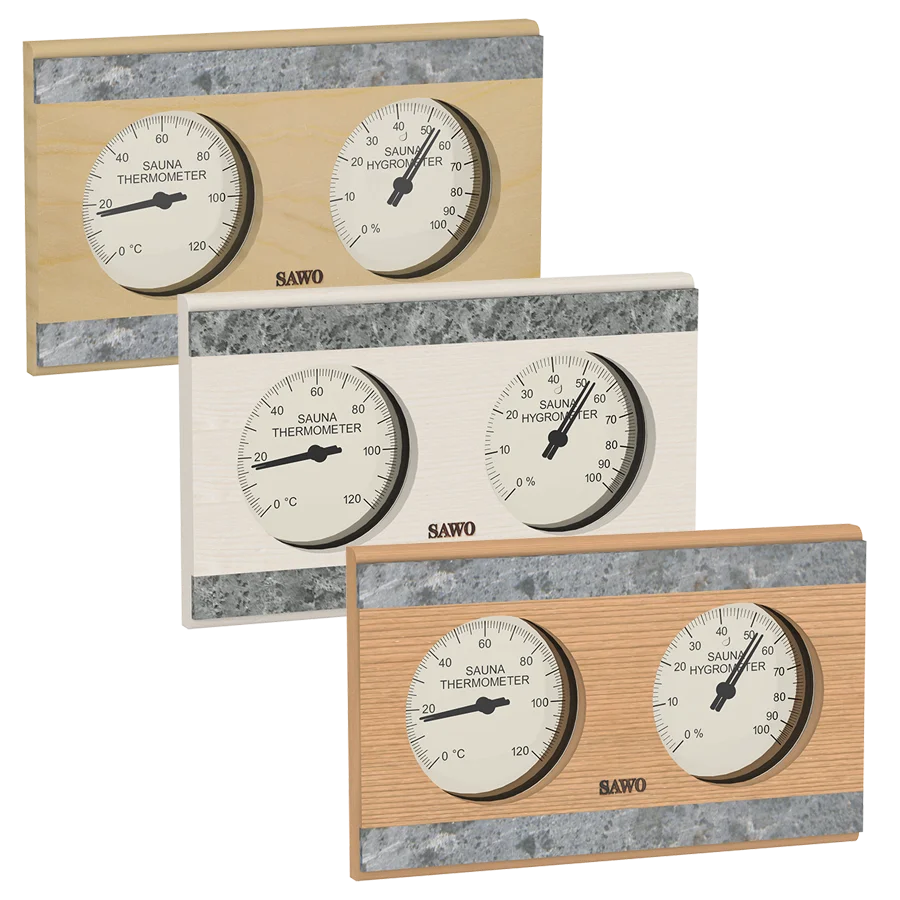 2 Accent Stone Rectangle Thermo-Hygrometer
