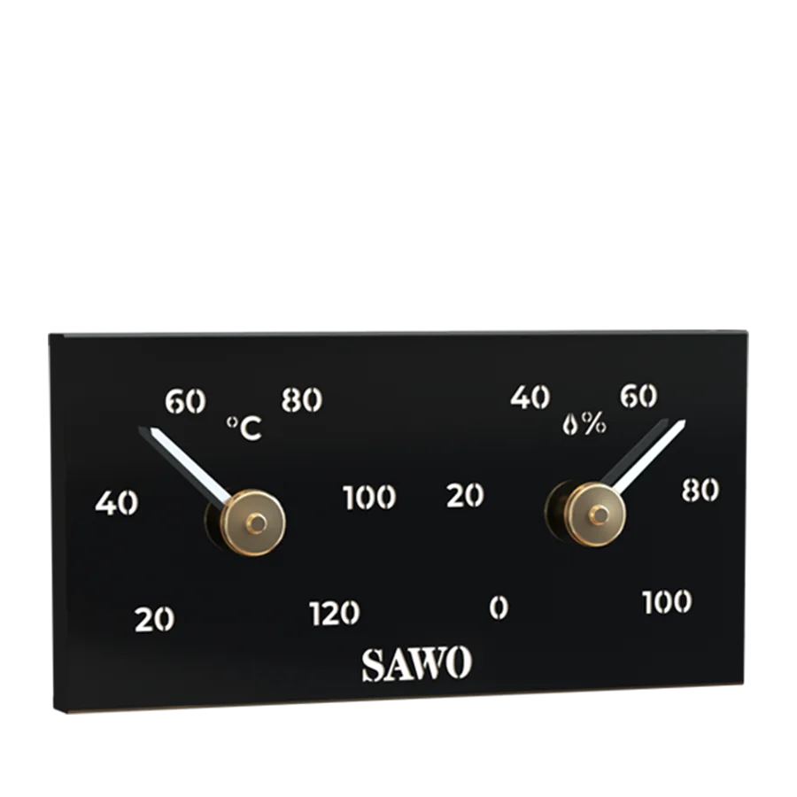 Black Metal Thermo-Hygrometer