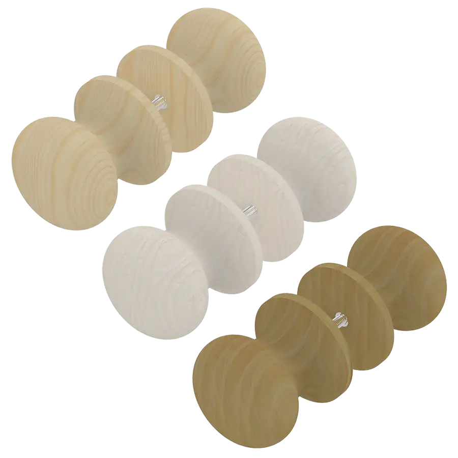 Wooden Door Handle Small Round