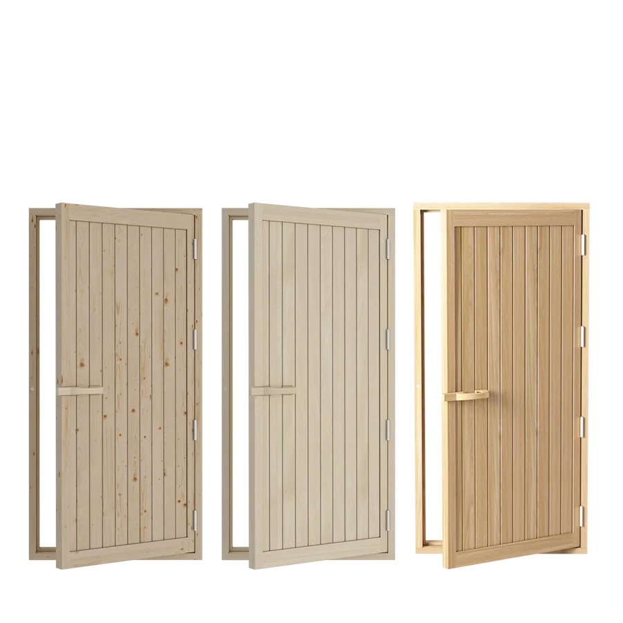 Wooden Reversible Sauna Door