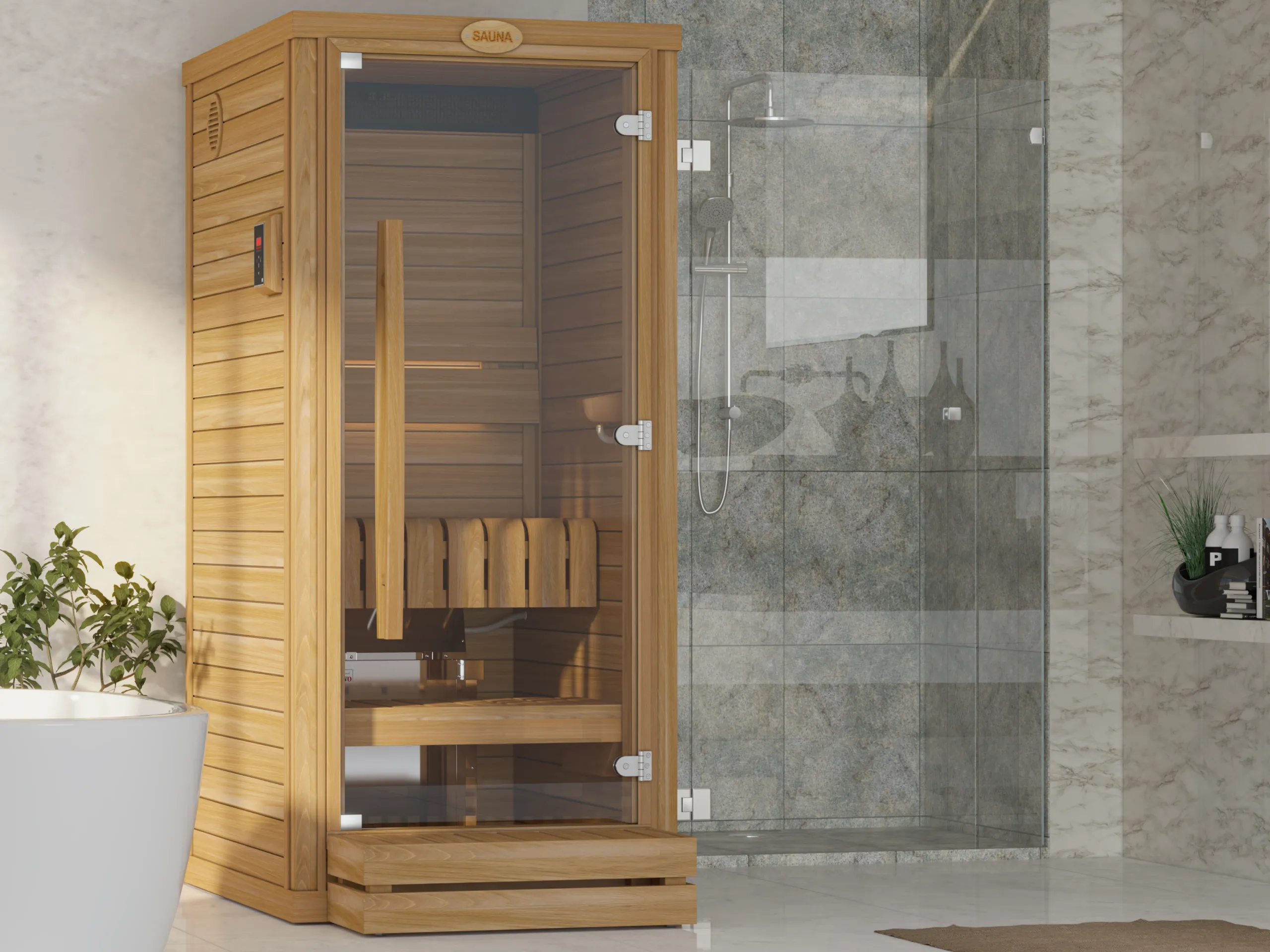 SAWO Standard Sauna Room with classic indoor design